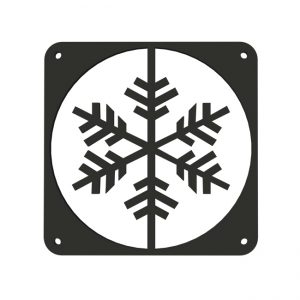 Snowflake fractal design Zwart fan grill 120mm