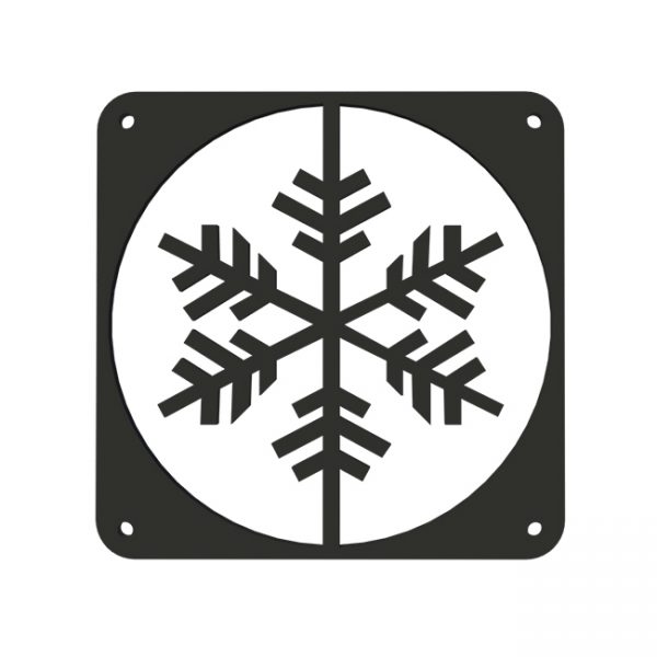 Snowflake fractal design Zwart fan grill 120mm